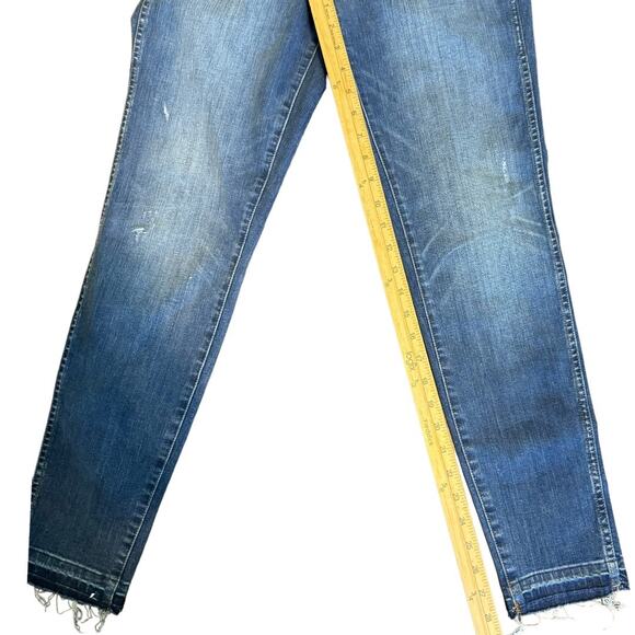 Madewell 10” High-Rise Skinny Jeans Button Fly Raw Hem Size 29 - Picture 12 of 12